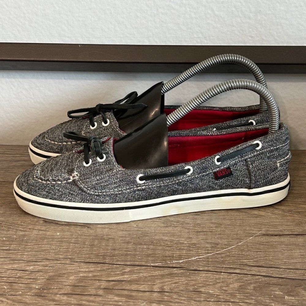 Vans Gray Slip-On Boat Shoe Flats